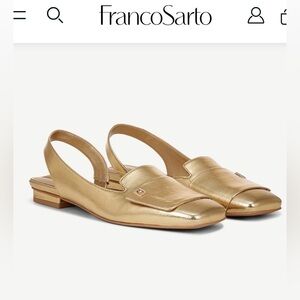 NEW Franco Teagan Slingback Gold Faux Leather -9.5